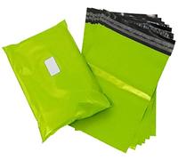 25 STRONG NEON LIME GREEN COLOUR PLASTIC SELF SEAL PACKAGING MAILING BAGS - LARGE SIZE 16 x 20" 405 x 505mm 60mu PEEL SEAL POLYTHENE OPAQUE POSTAL PACKING POSTAGE MAIL SACKS ENVELOPES MAILERS