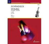 25 Studies op. 1 violin (intermediate - advanced) Schradieck Schott Music Saddle