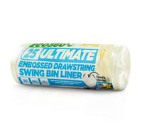 25 Ultimate Embossed Vanilla Scented Drawstring Pedal Bin Liners 30 Litres