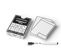 25 Universal Double-Sided Dry Erase Cards/Tokens + Black Pen - Enhance Your MTG, Flesh and Blood, D&D Games - Tesseract Tokens