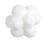 25 White 50mm Craft Pom Poms | Fluffy Acrylic Pompoms