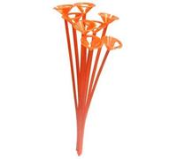 25 x 1 Piece Child Safety Balloon cup and stick holder. (best option instead of helium) (Orange)
