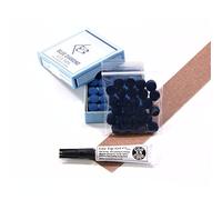 25 X 10mm Leather Blue Diamond Snooker Pool Cue Tips - FREE C&C Cue Tip Gel Glue