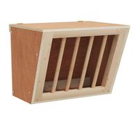 vidaXL Solid Fir Wood Rabbit Hay Feeder - Scent-free, Durable Hay Rack for Small Animals, Guinea Pigs, Chinchillas with Easy Open Top and Wall Mounting Option