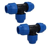 25 x 20 x 25mm MDPE Tee T-Piece Water Pipe Fitting Coupling Connector 2pk