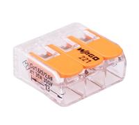 25 x 221-613 WAGO 3-Way Compact Lever Connector 6mm² 41A