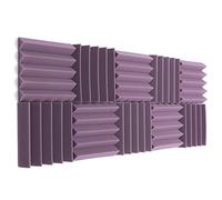 25 X 25 X 5cm Soundproof Foam,Foam Bass for Soundproofing, 24Pcs Fireproof Pyramid Sound Absorbing Studio Wall Padding
