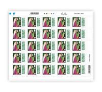 25 x 2nd Class Stamps Royal Mail Christmas 2025 Sheet Barcoded