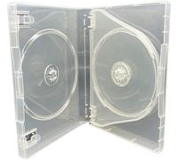 50 x 4 Disc Clear 27mm CD DVD BluRay Super Multicase Spine New Replacement Case
