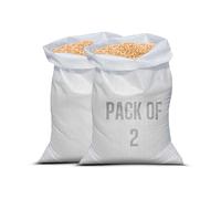 25 x 40 Inches Heavy Duty Rubble Sacks with Liner | Extra-Strong Woven Builders Bags | White PP Polypropylene Sacks for Construction, Garden, Waste, Sand, Bricks, Storage (2)