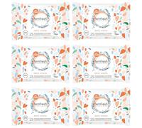25 x 6 Femfresh Feminine Daily Intimate Wipes - pH & Microbiome Balanced, Biodegradable & Flushable Feminine Hygiene Wipes, Gentle Cleansing for Sensitive Skin, Freshness for Home & Travel