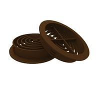 25 X 70mm Brown Plastic Round Soffit Air Vents / Upvc Push In Roof Disc / Fascia