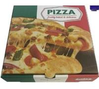 25 x 8" Inch Printed White Square Pizza Box Shipping Postal Boxes Takeaway Style