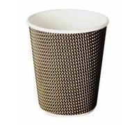 25 x 8oz LV Disposable Insulated Ripple Coffee Tea Paper Hot Cups