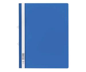 25 x A4+ Durable Clear View Project Folder Report File w/ Filing Strip Blue NEW