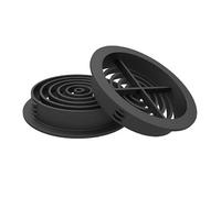 25 X Anthracite Grey Plastic 70mm Round Soffit Air Vents/push In Roof Discs