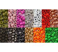 25 x BRASS beads 2,4 mm 3/32" (0,04g) WHITE for fly tying