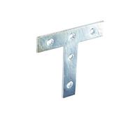 25 x Bright Zinc Plated 75mm metal repair Tee Plates.