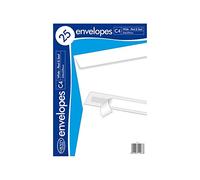 25 x C4/A4 Plain White Peal & Seal ENVELOPES Pack of 4
