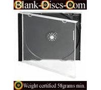 25 x CD Jewel Cases - Std Single HOLDS 1 Disc (10.1mm, 58grams) Black Tray pack oof 25-Cases
