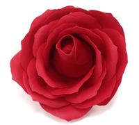 25 x Craft Soap Rose Flower heads 7 x 7.5cm ~ Drop in the bath and dissolve to soap (Red)