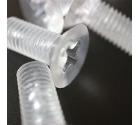 25 x Crosshead Countersunk Screws with Nuts & Washers, Transparent Clear Acrylic Plastic, M8x20mm
