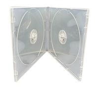 25 x Double Clear CD Jewel Cases - Shatterproof 10.4mm Spine with Outer Sleeve for Artwork - Holds 2 CD/DVD/Blu-ray Discs - Ideal for Replacements, Storage & Mailing
