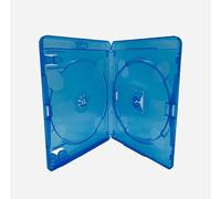 25 x Dragon Trading Amaray Double Blu-ray Disc Cases (Face on Face) - Holds 2 Discs - 15mm Spine with Booklet Clips, Extra Tray Clips & Outer Sleeve for Artwork Inlay
