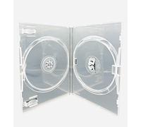 25 x Dragon Trading Amaray Double Clear CD DVD Blu Ray Disc Case (Holds 2 Discs Of Any Format Face on Face) Case Has 14mm Spine And Outer Sleeve For Inserting Artwork Inlay.