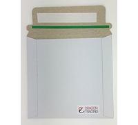25 x Dragon Trading CD Cardboard Mailer Sleeves - Peel & Seal White Paperboard Envelopes for CD, DVD & Blu-ray Disc - Rigid Protective Postal Mailers for Single Disc Shipping