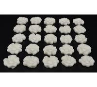 25 x Edible 3D 20mm flower flowers icing toppers, cake cupcakes decorations T019 (Orange)