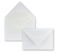 25 x Envelopes C5 - White - Lined with White Tissue Paper - 100 g/m² - 22.9 x 16.2 cm - Wet Adhesive