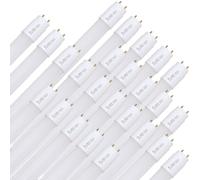 25 x LED T8 Tube 60cm 9W G13 900lm 865 Cool White 6500K Daylight incl Starter [EEK: F]