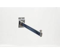 25 x New 40cm|400mm|16'' Chrome Oval Tube Slatwall Slat Slot Wall Retail Shop Display Straight Arm With Ball End
