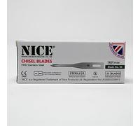 25 x NICE FINE 90 Sterile Stainless Steel Chisel Blades with Four Sided Spear Point Tip for Hair Transplant Surgery FS90