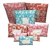 25 x Pink Floral Printed Mailing Bags - 330mm x 440mm 13" x 17" - Post Plastic Polybag Poly Strong Self Seal