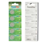 25 x PoundMax CR2032 Lithium Battery, Package of 5 (5 Packs 25 Batteries)
