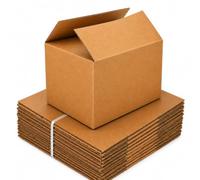25 x Small Cardboard Boxes 8x6x6 Inch Corrugated Packing Boxes for Moving House, Storage, Shipping & Mailing, Strong Parcel Boxes for Home Organisation, Removal & Small Business Use