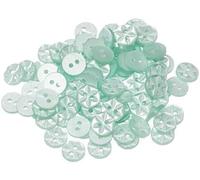 25 x Star Baby Buttons - 11mm, 14mm or 17mm - Pale Pink, Pale Blue, Yellow, Mint, White, Lilac, Cream - Simply Sew Crafty™ (Mint, 11mm)