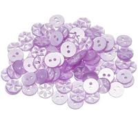 25 x Star Baby Buttons - 11mm, 14mm or 17mm - Pale Pink, Pale Blue, Yellow, Mint, White, Lilac, Cream - Simply Sew Crafty™ (Lilac, 11mm)
