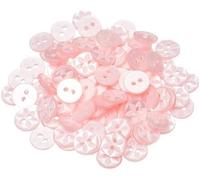 25 x Star Baby Buttons - 11mm, 14mm or 17mm - Pale Pink, Pale Blue, Yellow, Mint, White, Lilac, Cream - Simply Sew Crafty™ (Pale Pink, 11mm)
