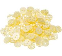25 x Star Baby Buttons - 11mm, 14mm or 17mm - Pale Pink, Pale Blue, Yellow, Mint, White, Lilac, Cream - Simply Sew Crafty™ (Yellow, 14mm)