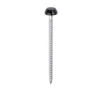 25 x UPVC Panel Pins 50mm Large Poly Top Pins Nails Plastic Headed Fascia Fixings Strop Grip Durable Stainless Steel Roofing Nails Secure Hold PVC Cladding for Home Projects Dark Brown