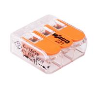 25 x Wago 3-Way Compact Lever Connector 221-413