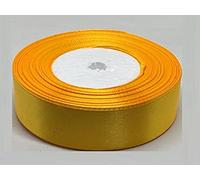 25 Yards / 23Meters of Satin Ribbon 12mm, Perfect for Gifts Wrap Sew Party, Decorations Events Dress Wedding Christmas Crafts, Bows Car, Floral Balloons DIY, Bouquets, Cake (Golden Yellow)