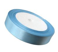 25 Yards / 23Meters of Satin Ribbon 12mm, Perfect for Gifts Wrap Sew Party, Decorations Events Dress Wedding Christmas Crafts, Bows Car, Floral Balloons DIY, Bouquets, Cake (Light Blue)