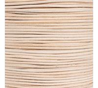 25 Yards of Solid Round 1.5mm Natural Real and Genuine Leather Cord for use as Braiding String (1.5mm, Natural)