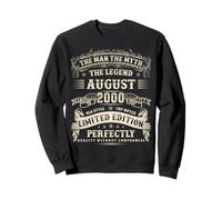 25 Year old Bday Gifts For Men August 2000 25th Birthday Sweatshirt
