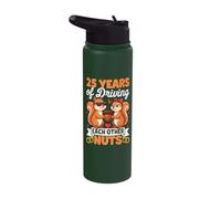 25 Years of Driving Each Other Nuts 25th Silver Wedding Stainless Steel Insulated Water Bottle