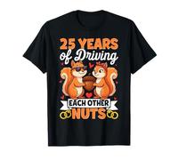 25 Years of Driving Each Other Nuts 25th Silver Wedding T-Shirt